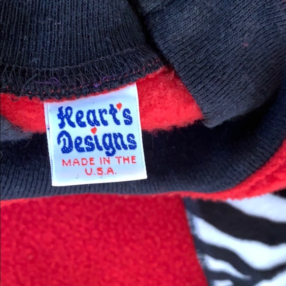 Red Fleece Top with Zebra - Picture 4 of 5